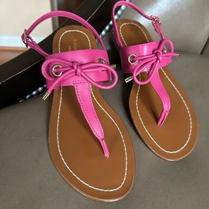 Kate Spade Carolina Pink Leather Sandals